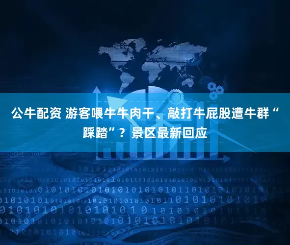 公牛配资 游客喂牛牛肉干、敲打牛屁股遭牛群“踩踏”？景区最新回应